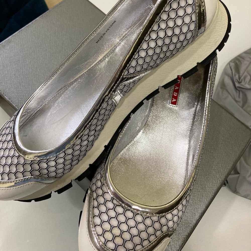 Prada slip on walking shoes